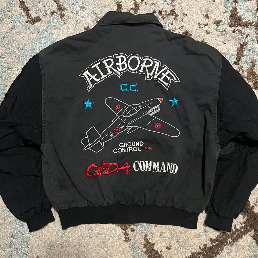 Vintage CODA Command Airborne Pilot Bomber Jacket Size S/M Military 90s Y2K